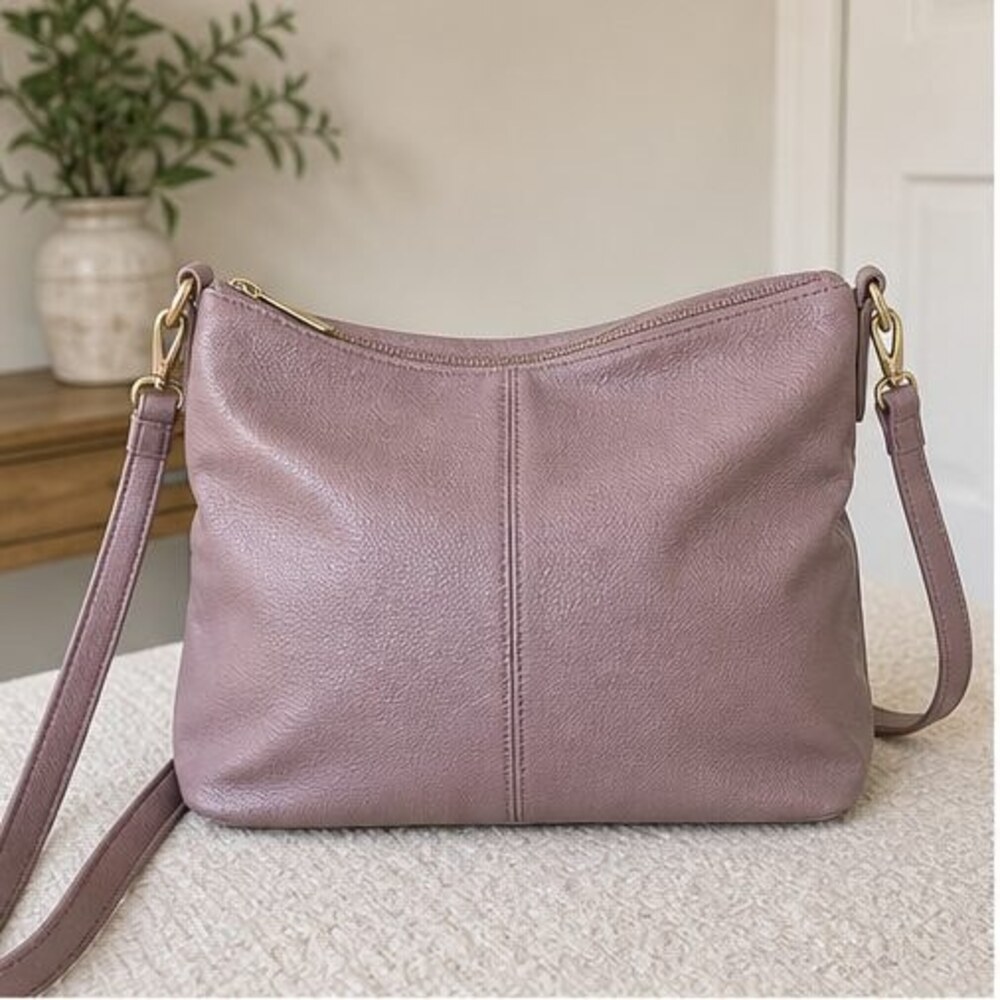 Camel Woven Crossbody Bag